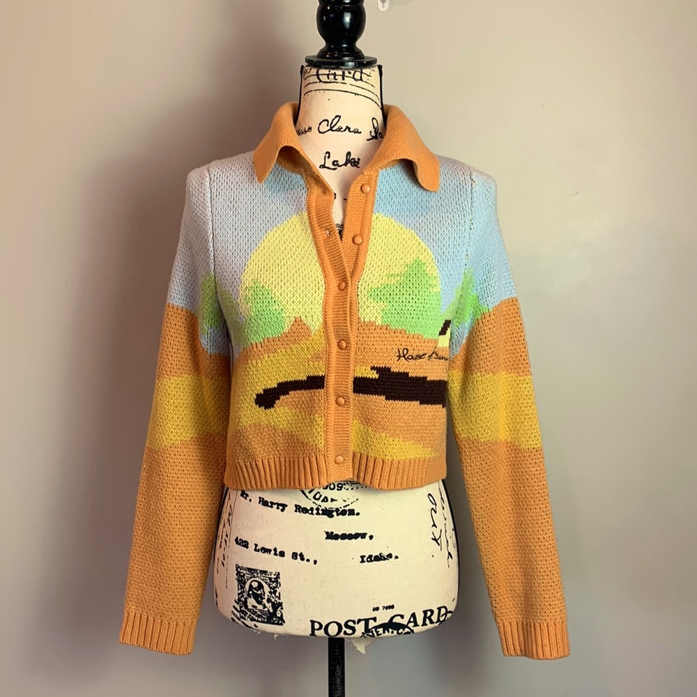 House of Sunny Daybreak Cropped Button Up Cardigan - Picture 5 of 15